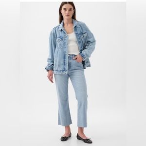 2 pair GAP Kick Crop Jean Women's size 8/29R Stretch Denim Light Blue